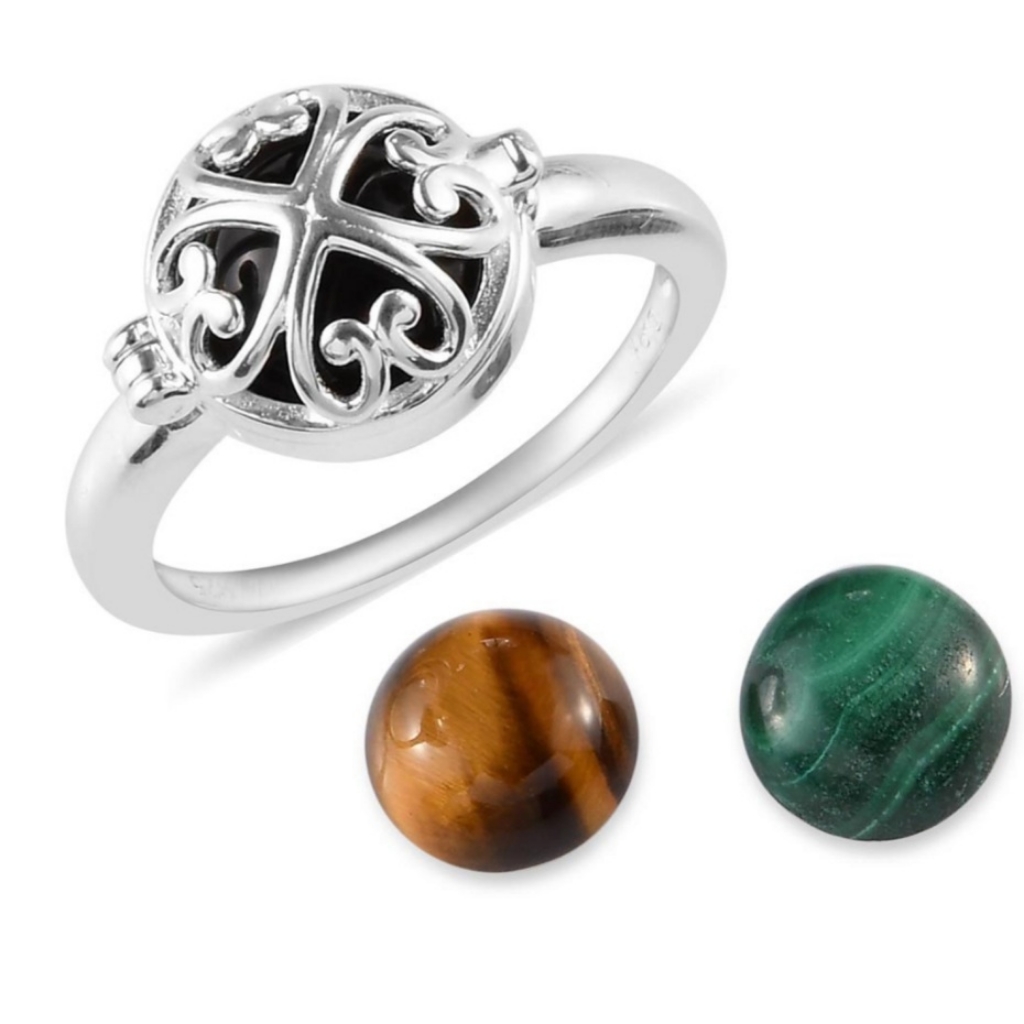 6.85 Ctw Multi Gemstone Interchangeable Caged